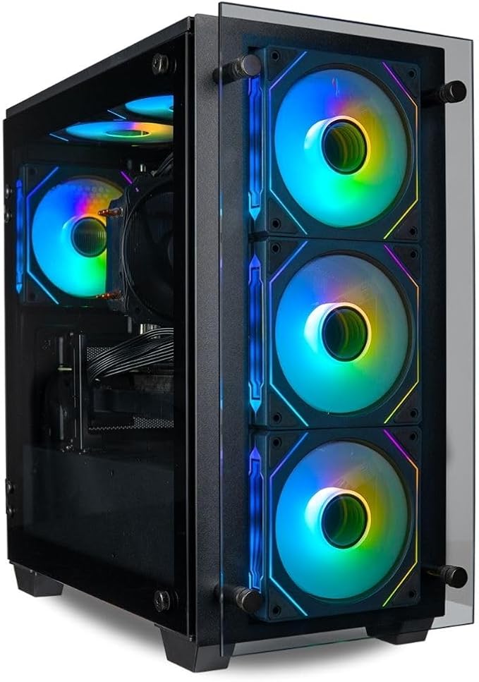 Stratos Micro Gaming Desktop - AMD Ryzen 7 5700G, 32GB DDR4 RAM, 1TB NVMe SSD, Integrated Radeon Graphics, WiFi, Windows 11 Pro - Business Professional Student Computer

